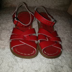 Red Salt Water Sandals Girls 11